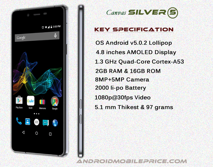 micromax canvas silver 5 full specs