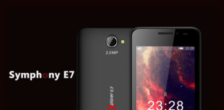 Symphony E7 Mobile Full Specification & Price Symphony E7